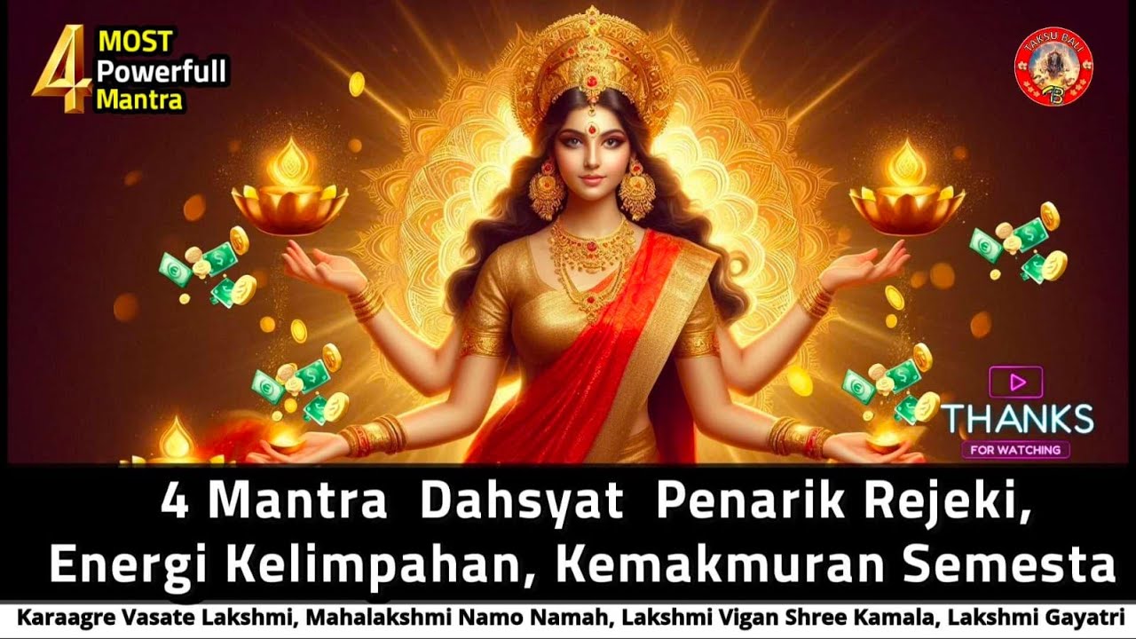 LIVE! Putar 5 Menit Saja! Rahasia Mantra MAHALAKSHMI Untuk Menarik Uang, Mobil, Rumah & Kekayaan