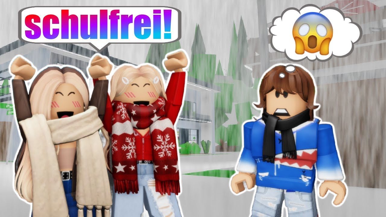 SCHULFREI 🙌🏼 wegen SCHNEESTURM ❄️ in BROOKHAVEN 🏡 Roblox Roleplay Story