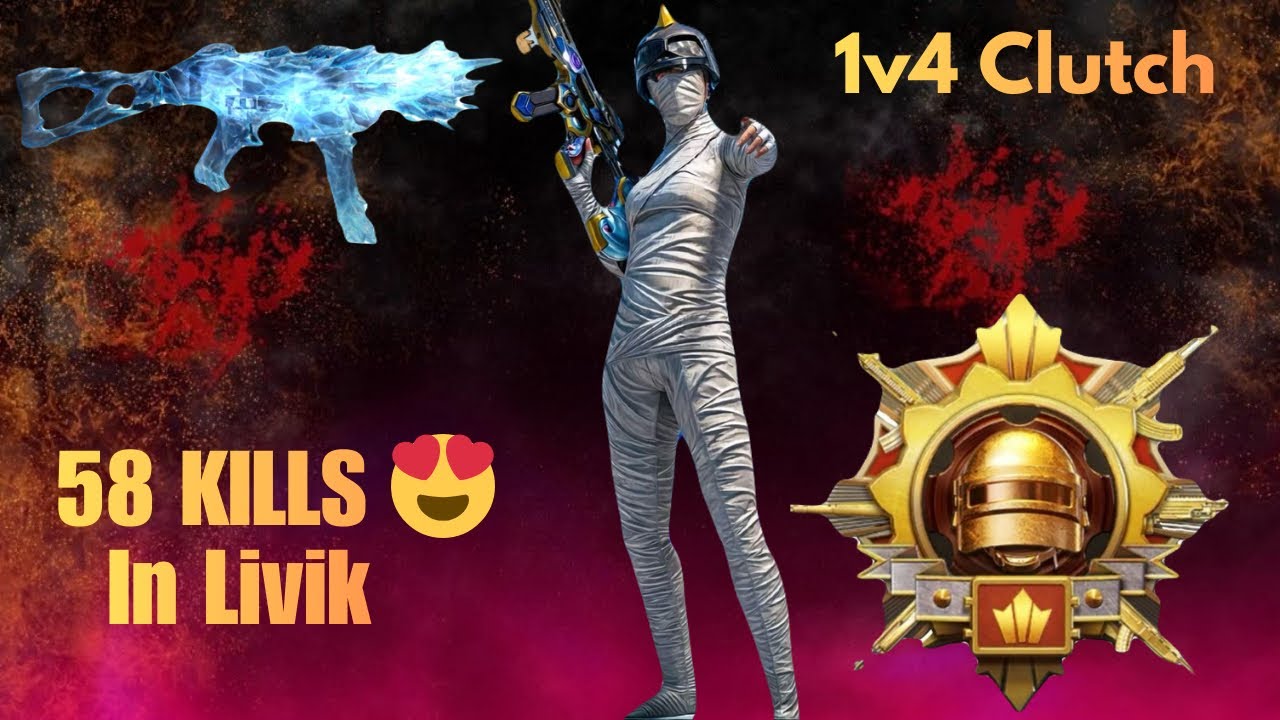 58 Kills in livik 😍| MY best gameplay | 1v4 clutch | Pubg mobile 