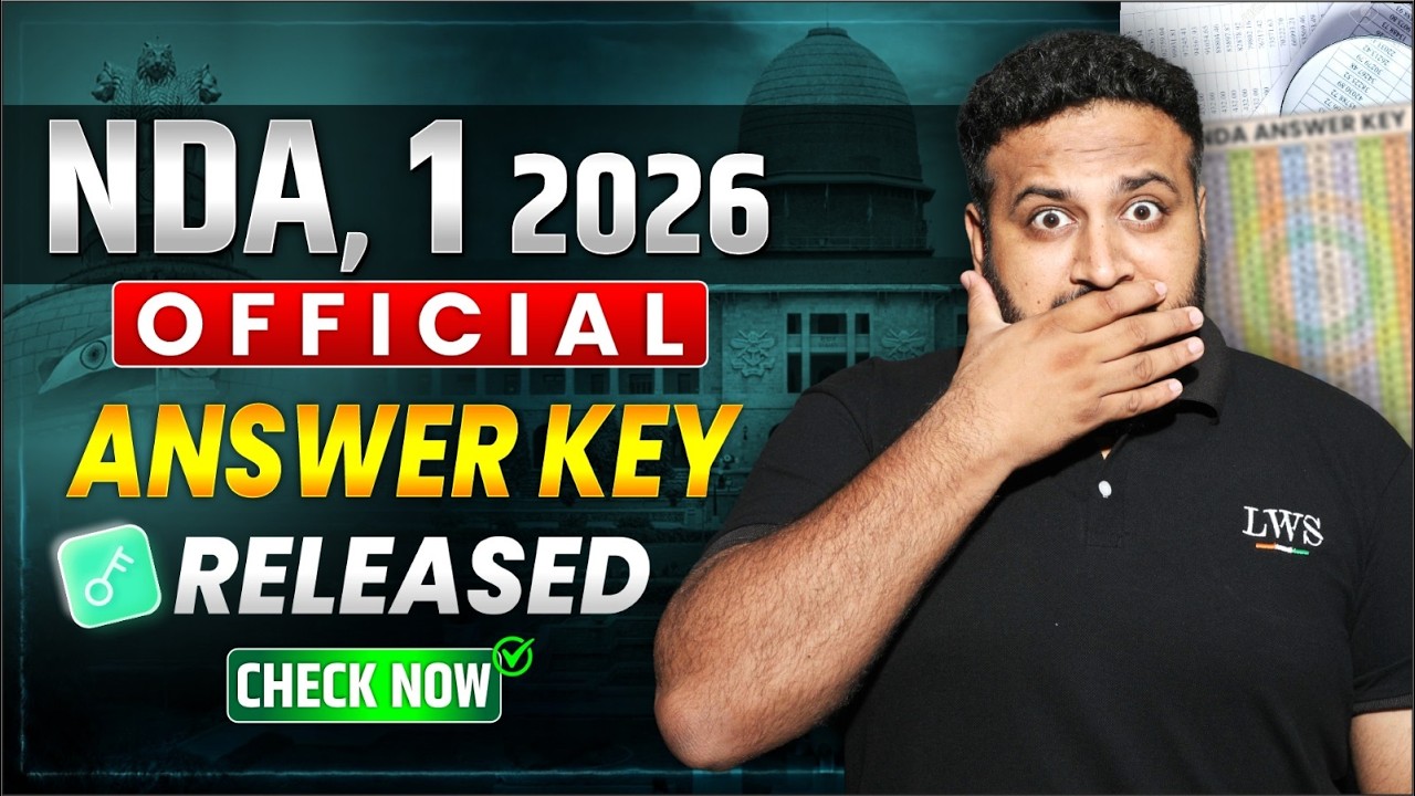 🪖 UPSC NDA 1 2026 Official Answer Key Released - NDA 1 2026 Maths + GAT Answer Key 🔥 Check Now | LWS