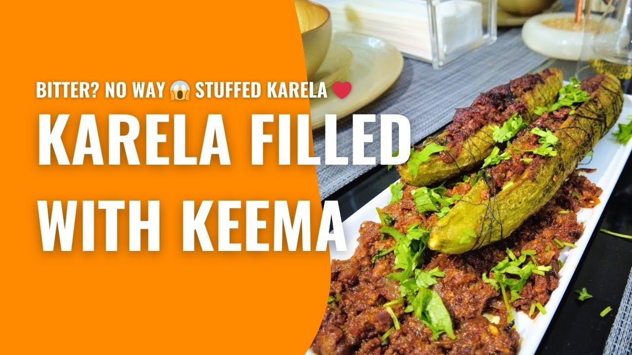 Karela Bharwa Keema | Stuffed Bitter Gourd with Minced Meat