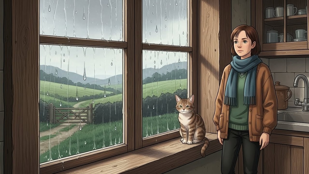 “When Time Slowed Inside the Rain”- Cozy Moments | Ghibli-Style Video