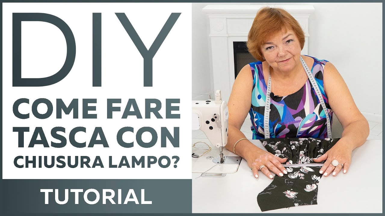 1000 dresses. Tasca a filetto di tessuto a contrasto, con cerniera, per vestito nr. 5