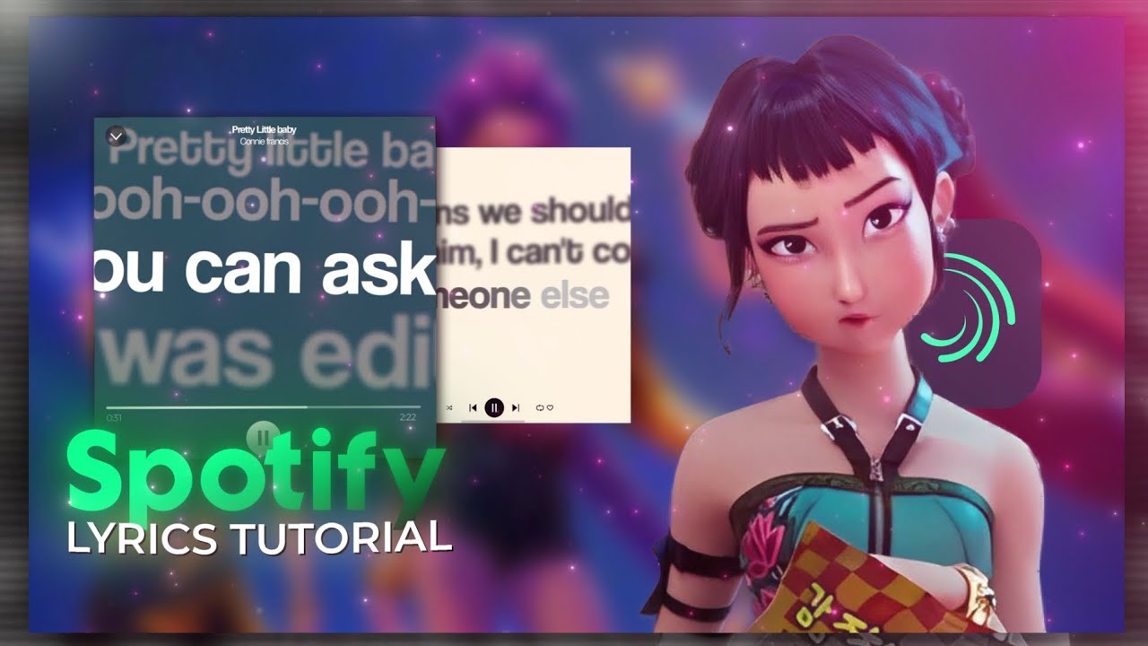 3D TYPOGRAPHY TEXT TUTORIAL[SPOTIFY LYRICS] ON ALIGHT MOTION [+free preset and xml file] #kpopdemon