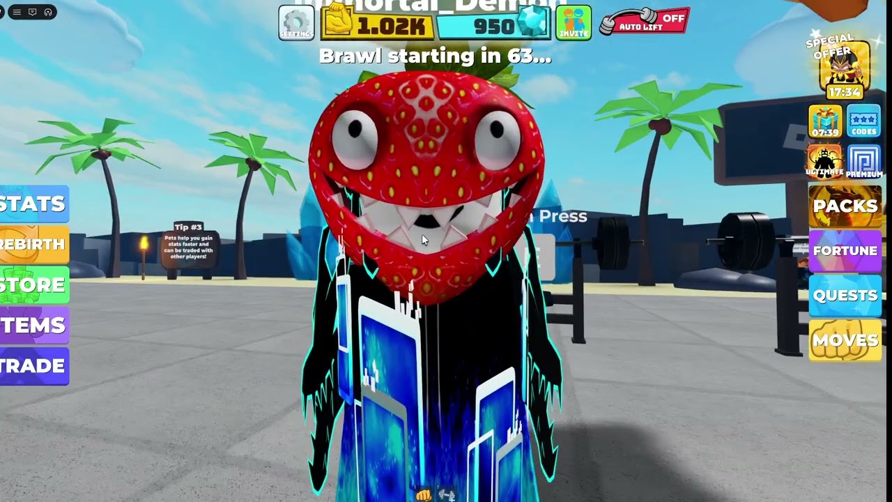 Winning against the ENTIRE server in muscle legends