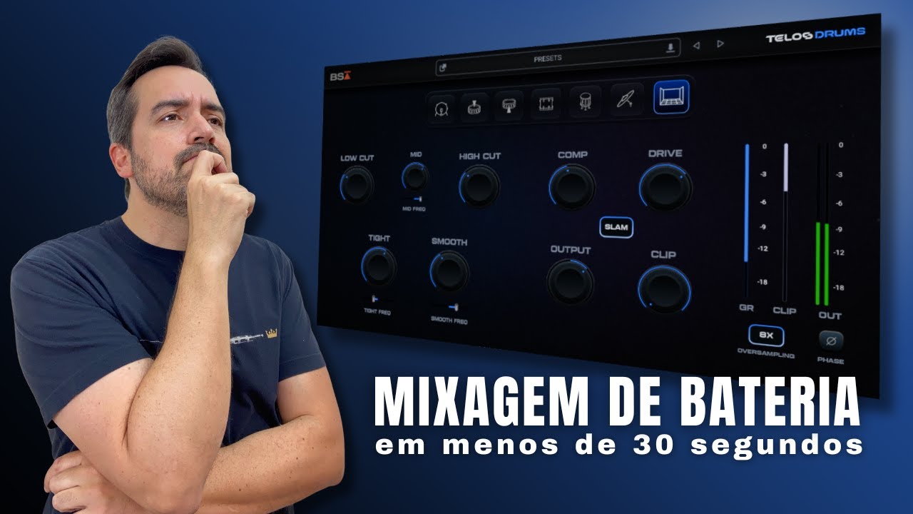 Mixagem de bateria em 30 seg- Plugins TELOS da BSA