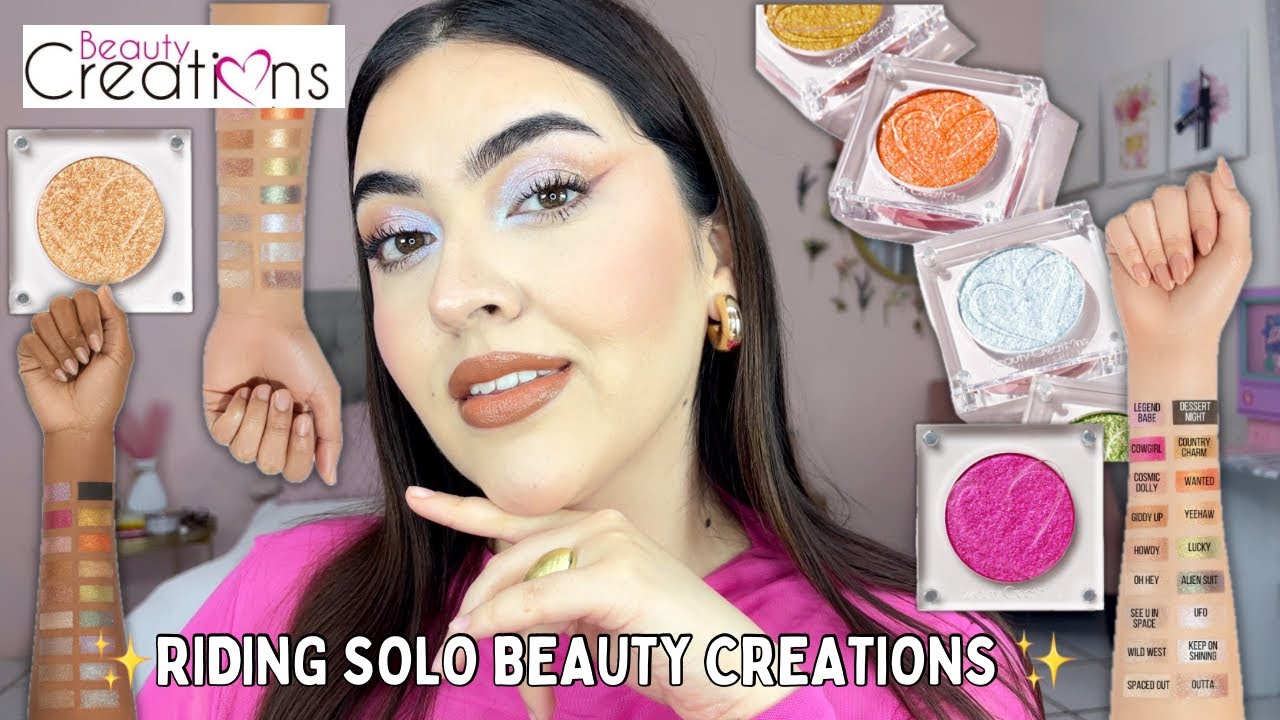 Reseña Sombras Metálicas Beauty Creations|Riding Solo Swatches + Maquillaje ✨🤍