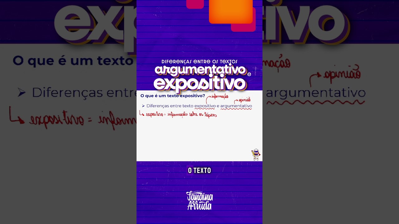 Texto Argumentativo X Texto Expositivo
