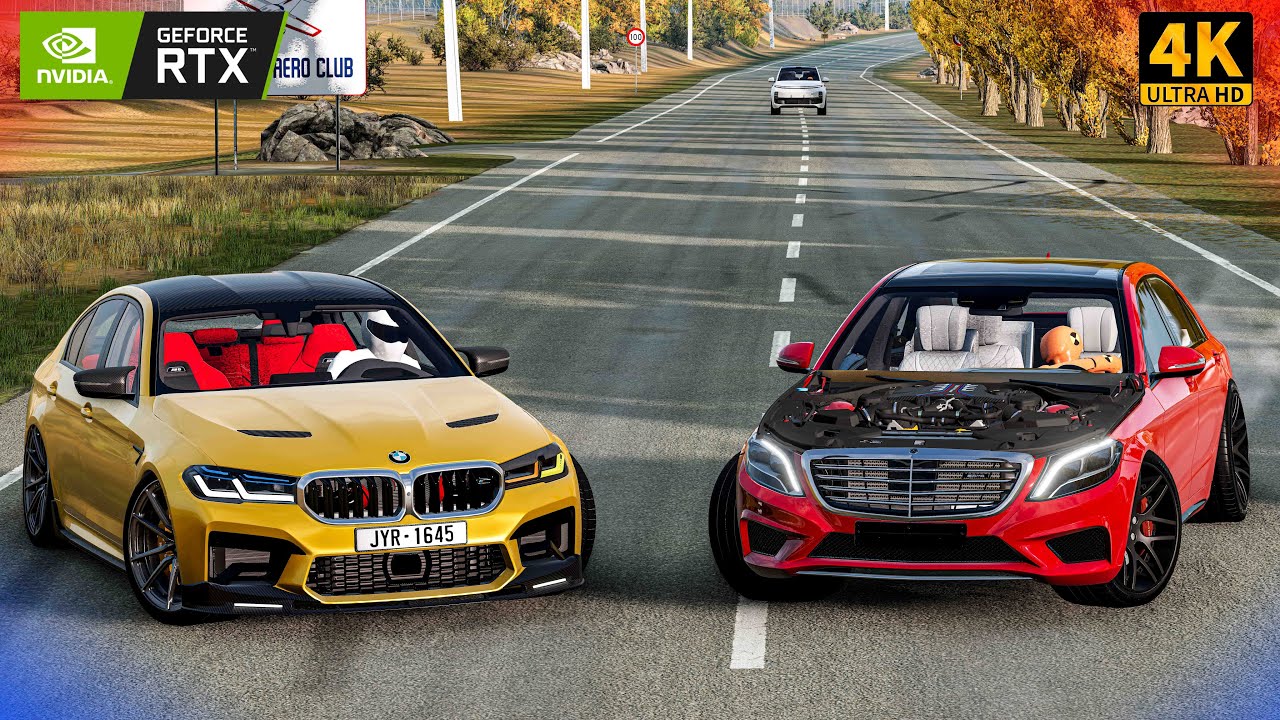 (Əmi vs Şəmi) Mersedes v8 vs Smart Maşın Bmw v8 Yarış | BeamNG.Driver | Maşın #malikbedelov