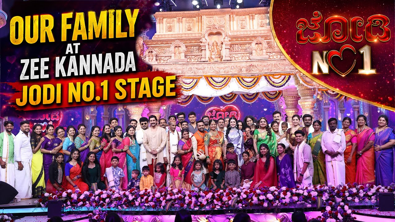 Dream Moment ❤️ Our Family at Zee Kannada Jodi No.1 Stage 🎭 | Full Vlog | Dhanraj Achar Vlogs