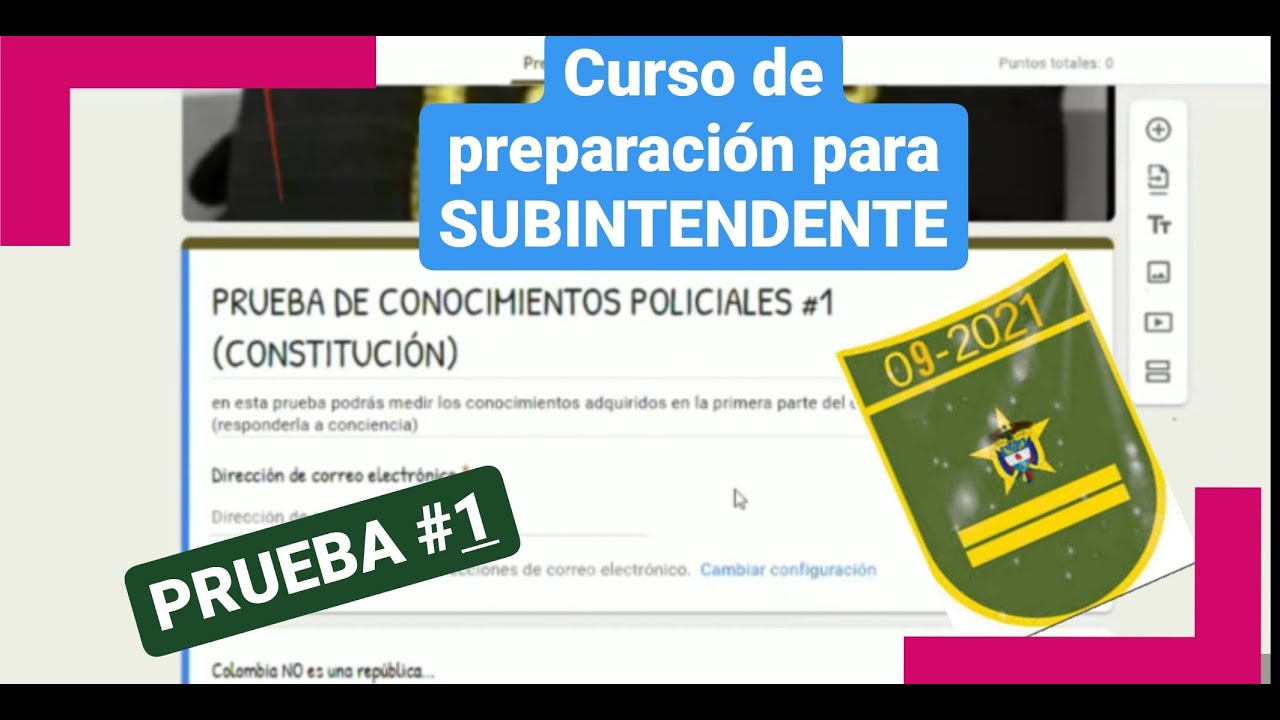 SOLUCION prueba de conocimientos #1 / CURSO de PREPARACION para el CONCURSO para SUBINTENDENTE