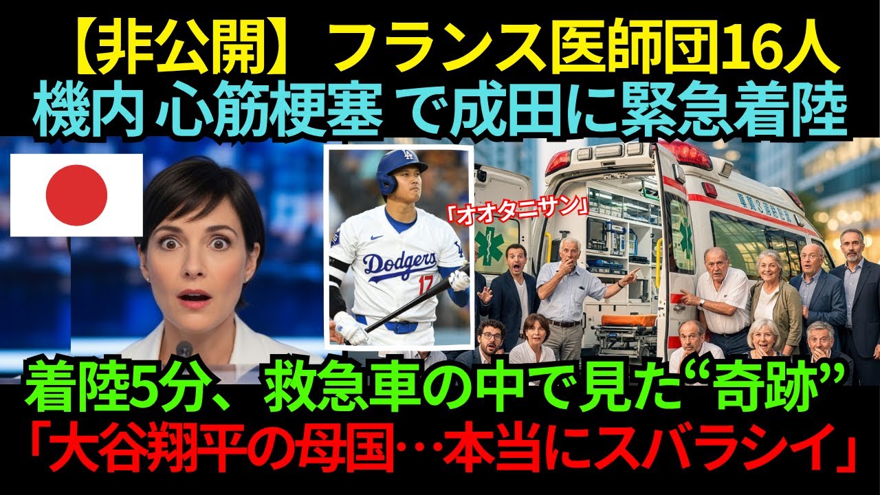 【海外騒然】フランス医療界の巨匠16人が成田に緊急着陸&hellip;&ldquo;救急車の中で見た奇跡&rdquo;に涙「大谷翔平の母国は本当にスバラシイ」【外国の反応】27