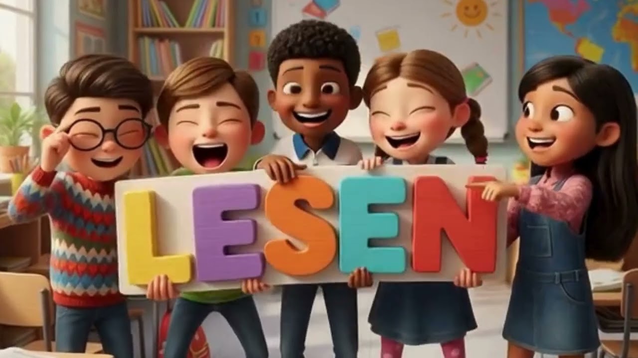 📖🎶 Kinderlied – Lesefest / Lesen macht Spaß!🌈✨Bunte Wörter –Almanca Okuma Bayramı Şarkısı 🇩🇪📚