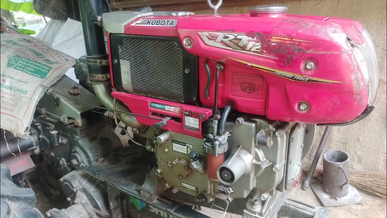 RT 120 KUBOTA power tiller  clutch plate cleaning