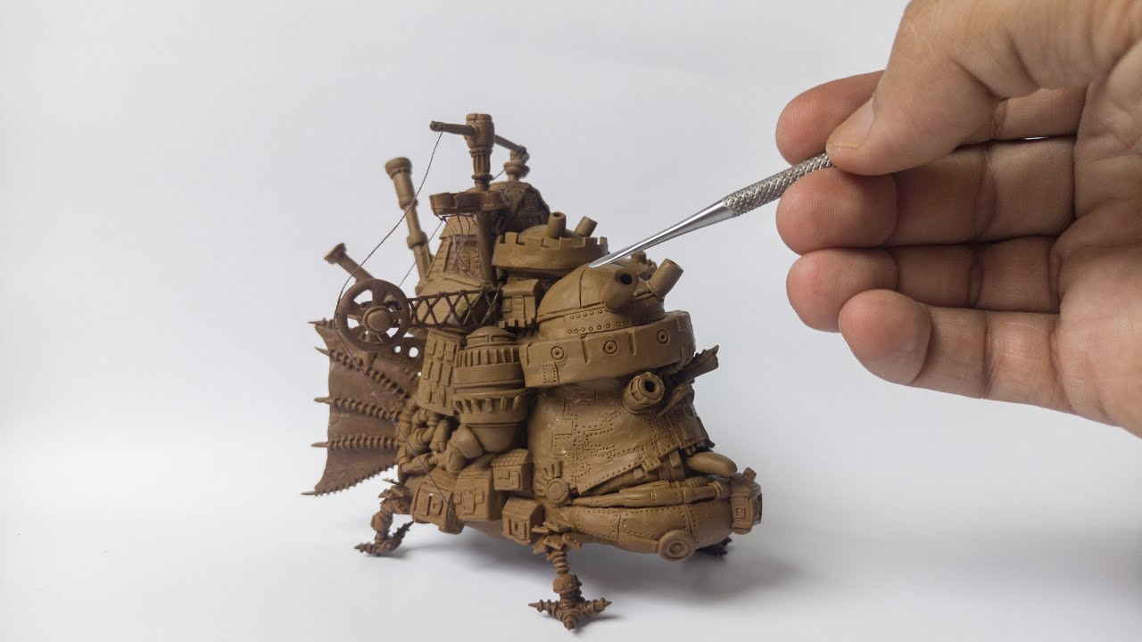 Howl's moving castle, polymer clay sculpture,ghibli art