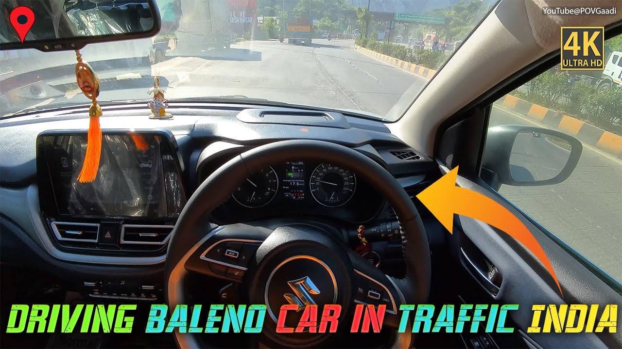 POV: Driving Baleno Car in Traffic India | Basic Traffic Rules Check - 4K (POVGaadi)