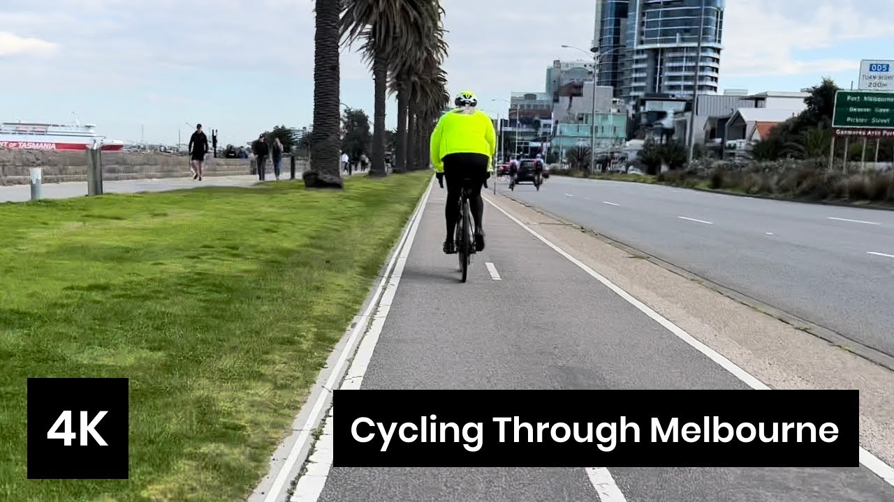 4K | Cycling through Melbourne | City Tour | 2022