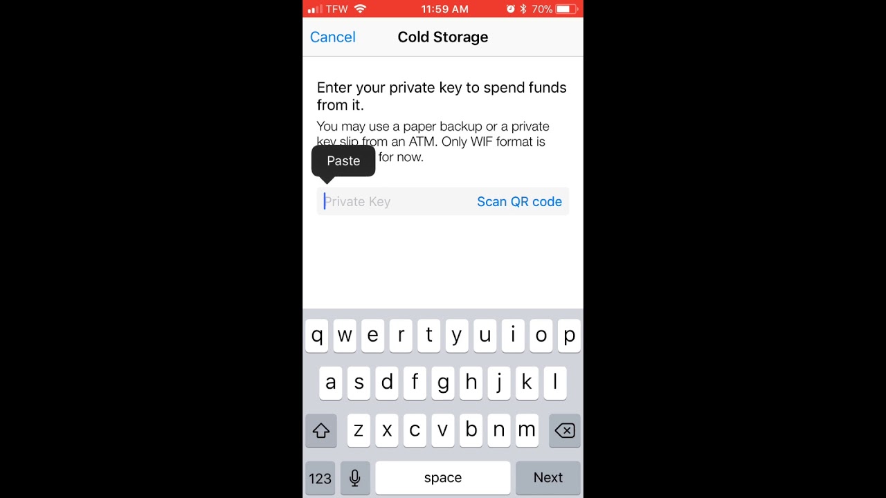 Bitcoin Personalities ... sweeping Bitcoin private key using Mycelium