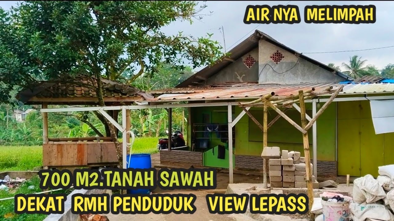 Dijual tnh sawah produktif dekat rmh penduduk view ny lepass cocok bangun rmh dll