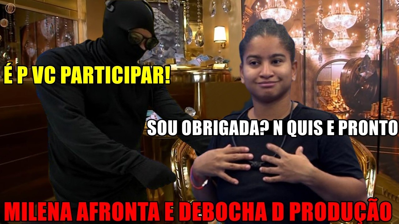 PRODUÇÃO DÁ ESPORRO EM MILENA POR ELA N PARTICIPAR EM DINAMICA DE PATROCINADOR