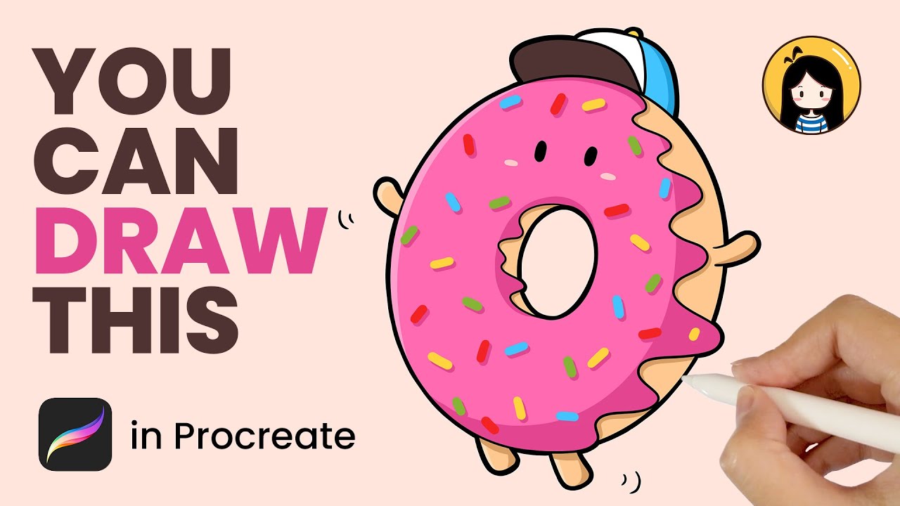 Draw this Cute Donut in 10 Minutes in Procreate | Cute Drawing Ideas