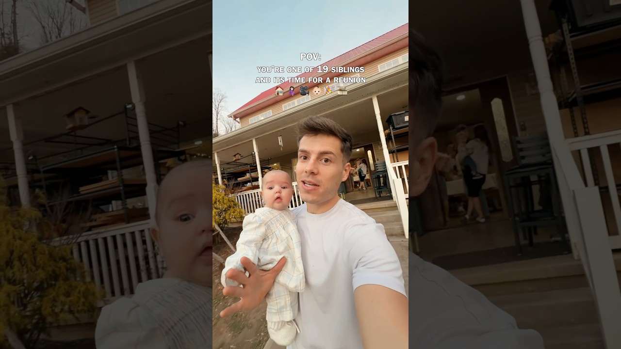 19 детей + 40 внуков = одна БОЛЬШАЯ вечеринка 🎉 #19детей #bringingupbates #семья #счастье