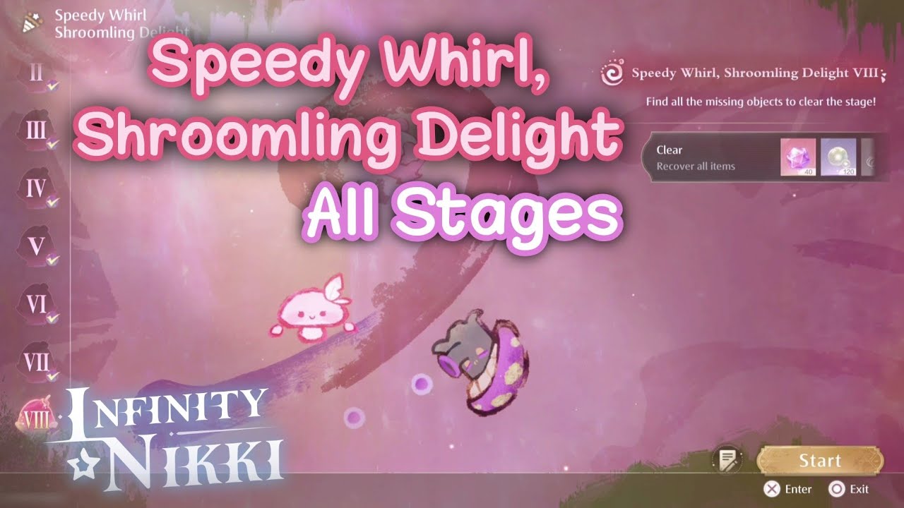 Infinity Nikki 2.3 - Speedy Whirl Shroomling Delight All Stages