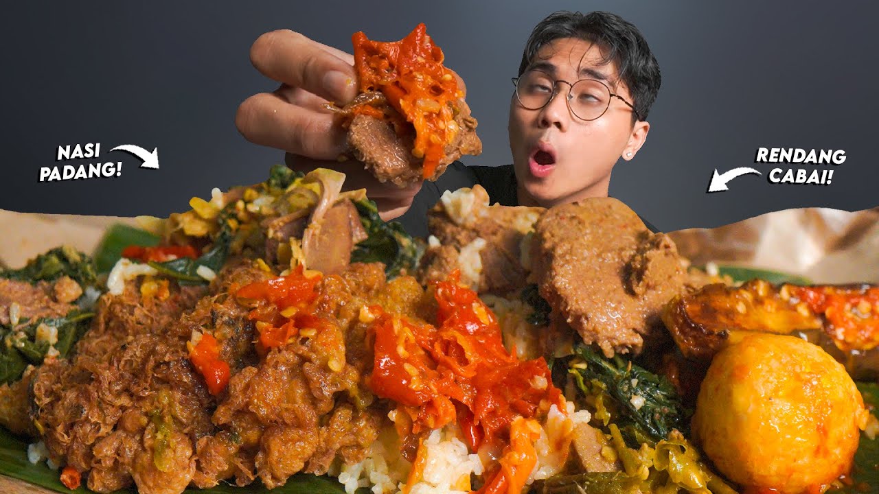 PARAH!! MUKBANG NASI PADANG RENDANG SAMBAL MERCON!! GAADA OBAT!!🥵