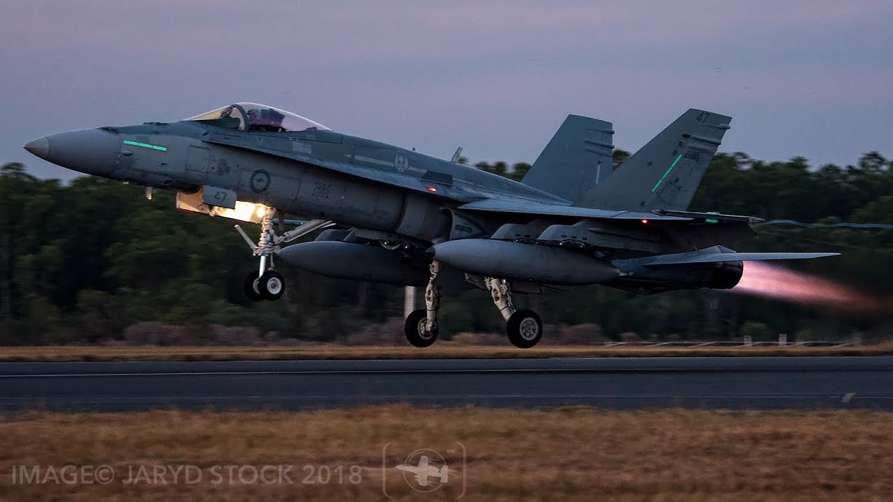 Royal Australian Airforce Base Darwin night launch.
