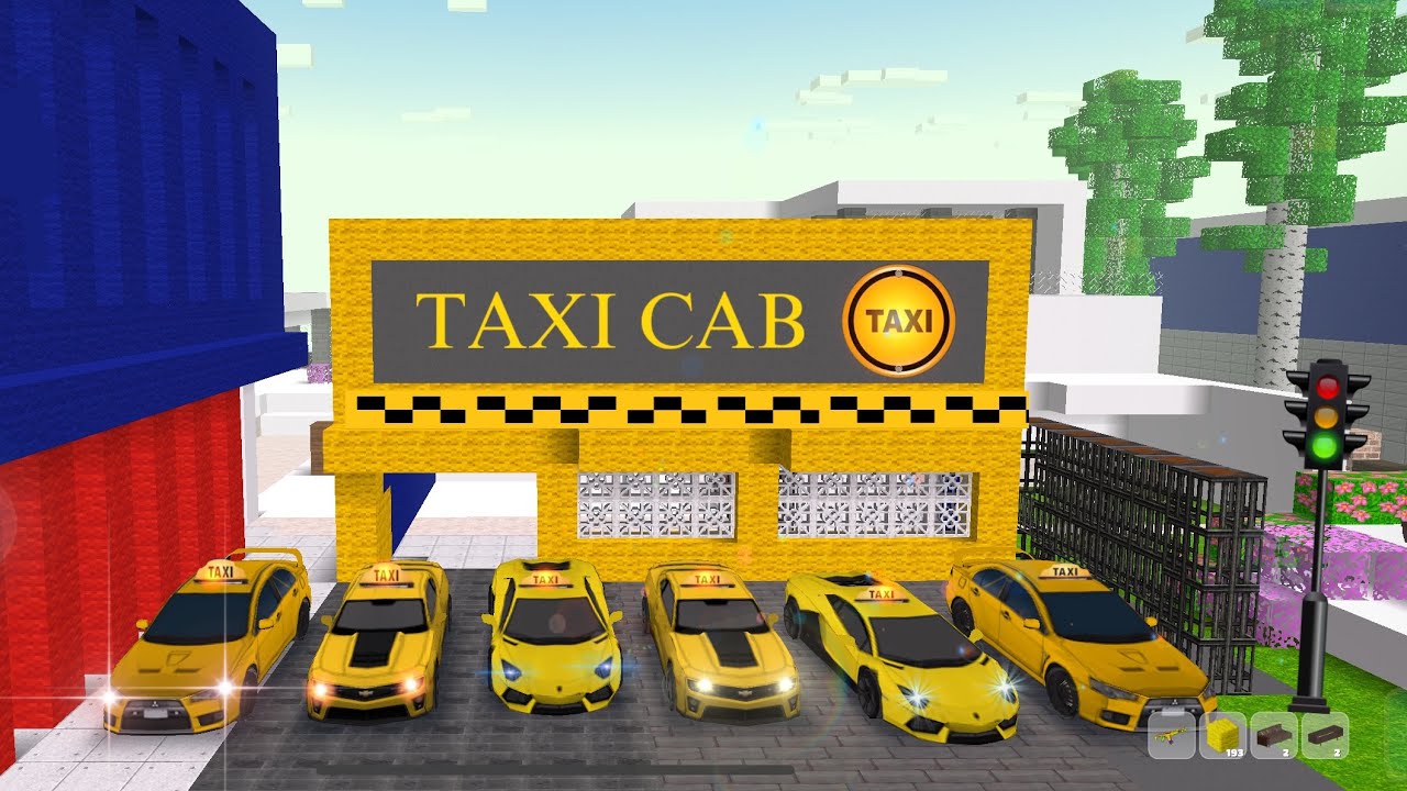 First time driving Taxi in party craft |school party craft