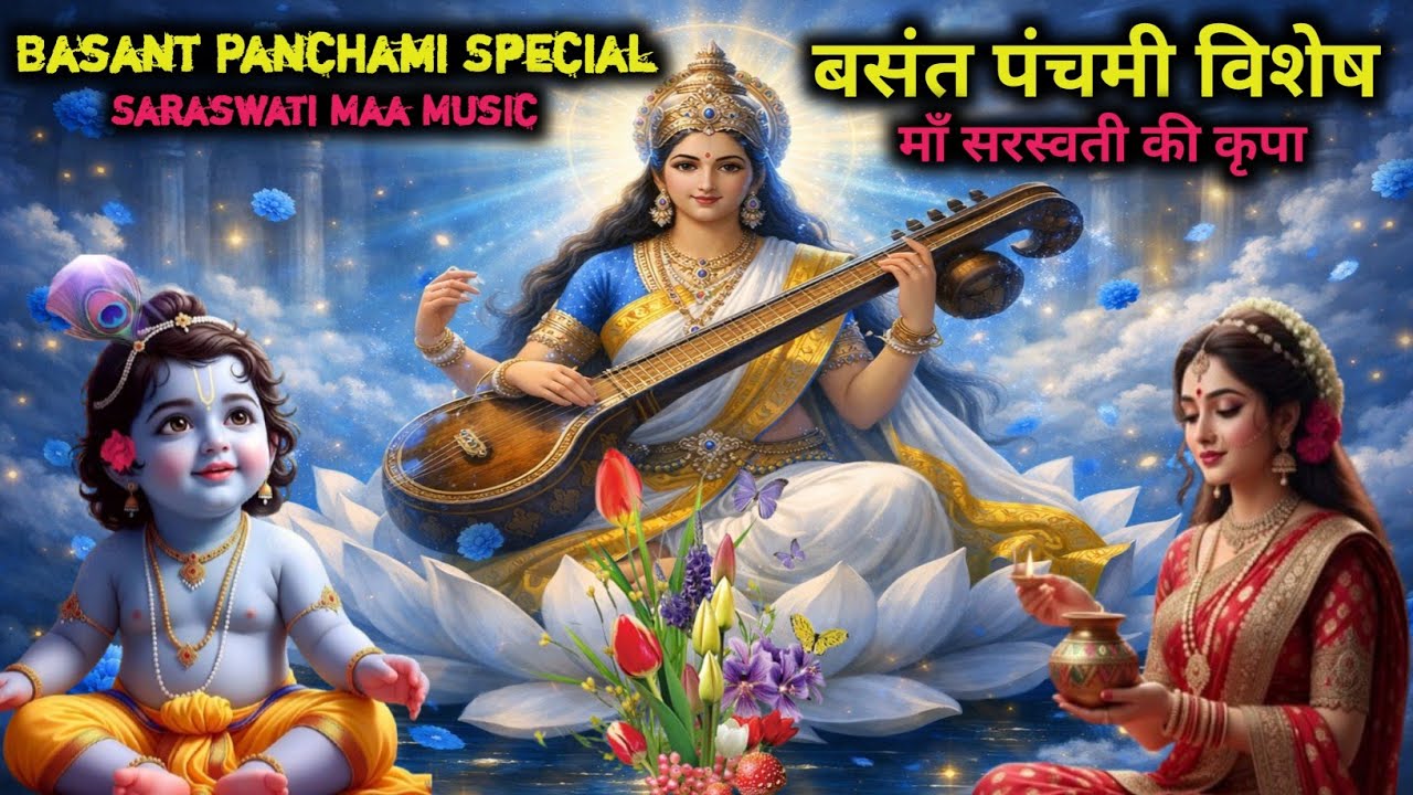 माँ सरस्वती की गर्भ में दिव्य कृपा | Basant Panchami Special Saraswati Music #saraswatipuja 