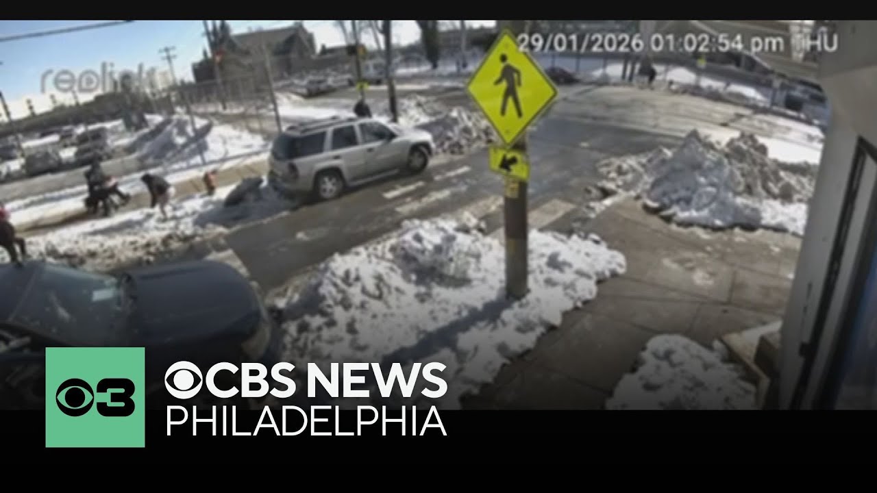 Surveillance video shows fight over saved parking parking spot in Philadelphia