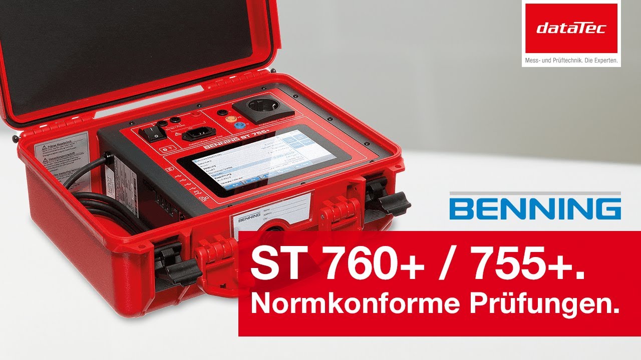 BENNING VDE-Gerätetester ST 760+ / 755+ - Normkonforme Prüfungen.