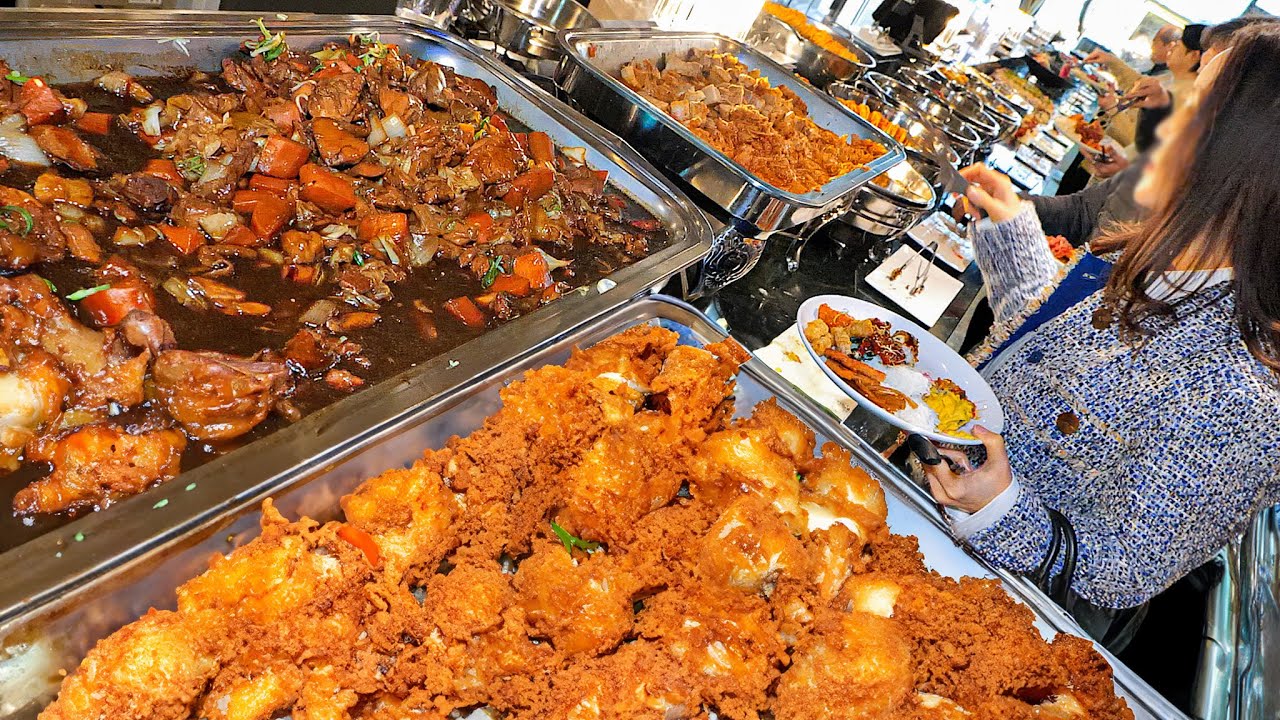 1000 клиентов посещают каждый день!! Удивительный корейский Buffet Master / Корейская уличная еда