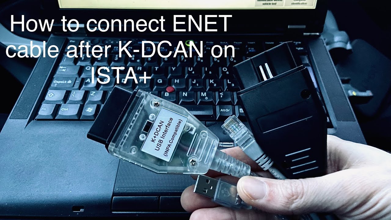 Как подключить/использовать кабель ENET после K-DCAN на BMW ISTA. Простой способ.