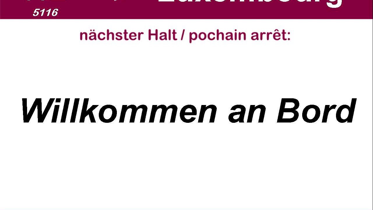 Ansagen CFL von Trier nach Luxembourg