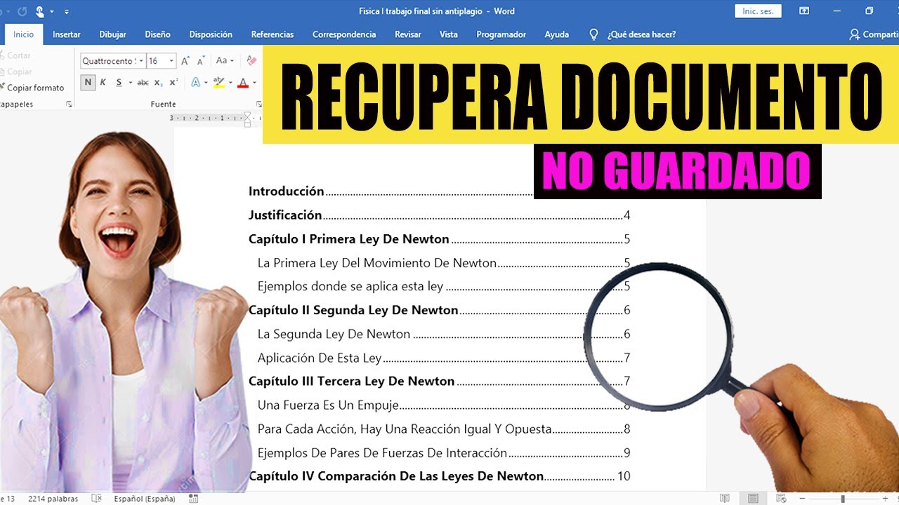 CÓMO RECUPERAR ARCHIVOS DE WORD NO GUARDADOS 😉
