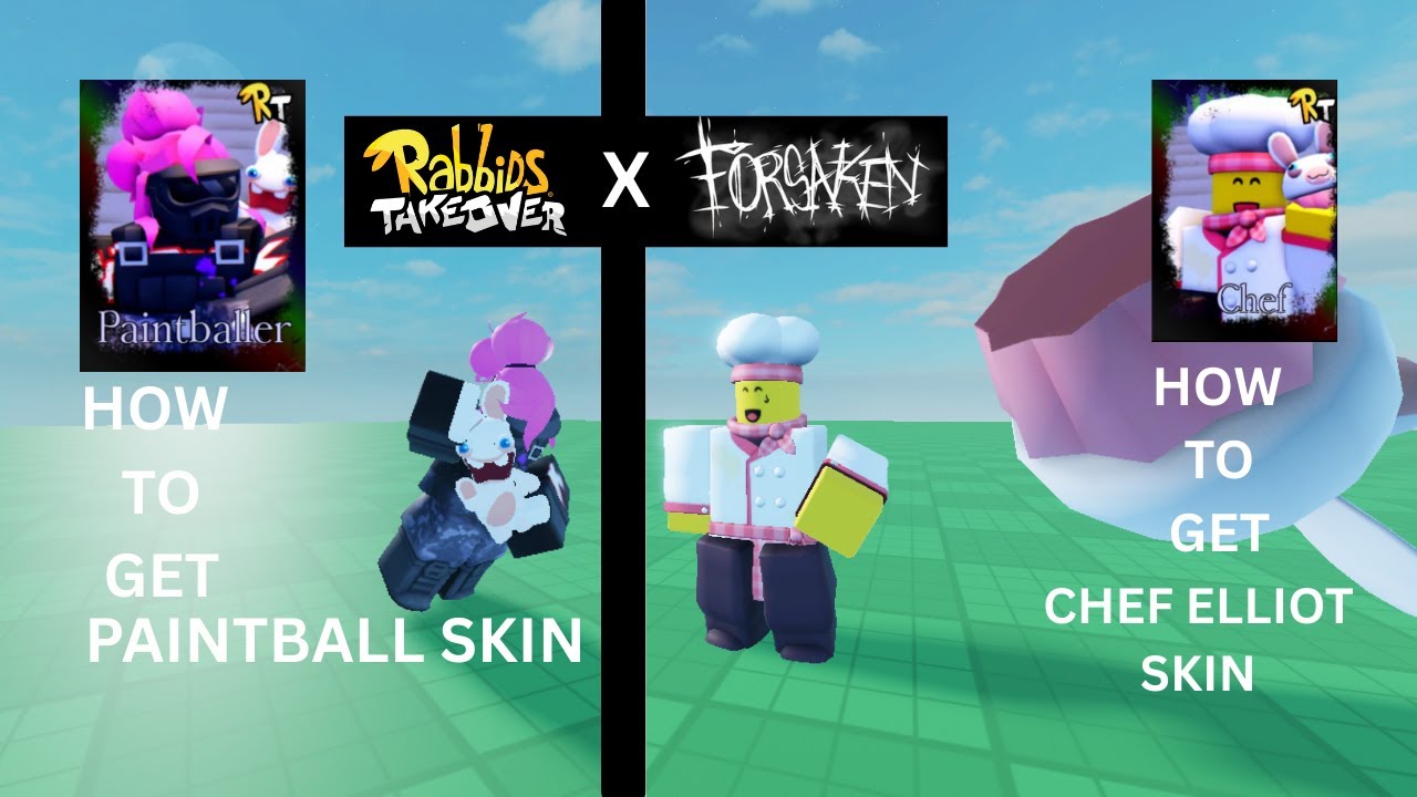 Forsaken - How To Get Rabbids: Takeover Skin Collab! [ROBLOX]