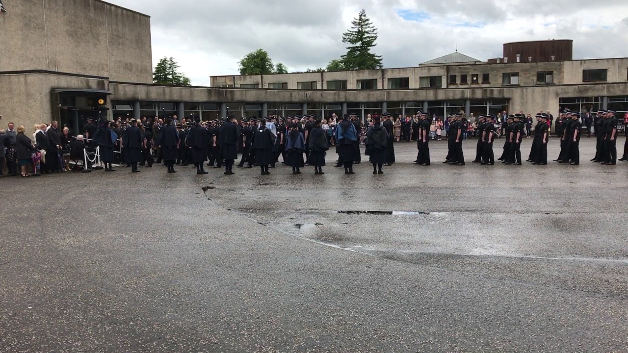 Grampian Police Scotland Pipe Band - Scottish Police College Passing Out Parade June 2017 march off