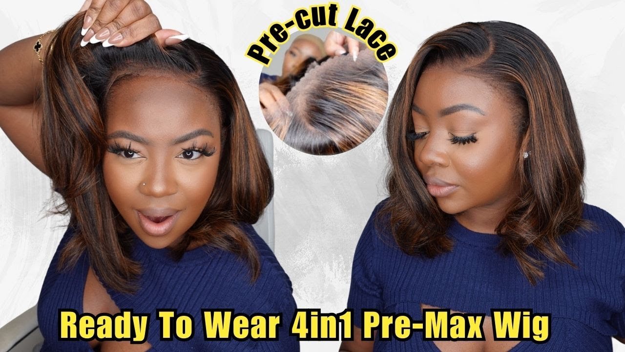 OMG 4-in-1 Pre-max Highlight Color Bob🔥Perfect Sweat-proof Summer Hairstyle🏖️Myfirstwig