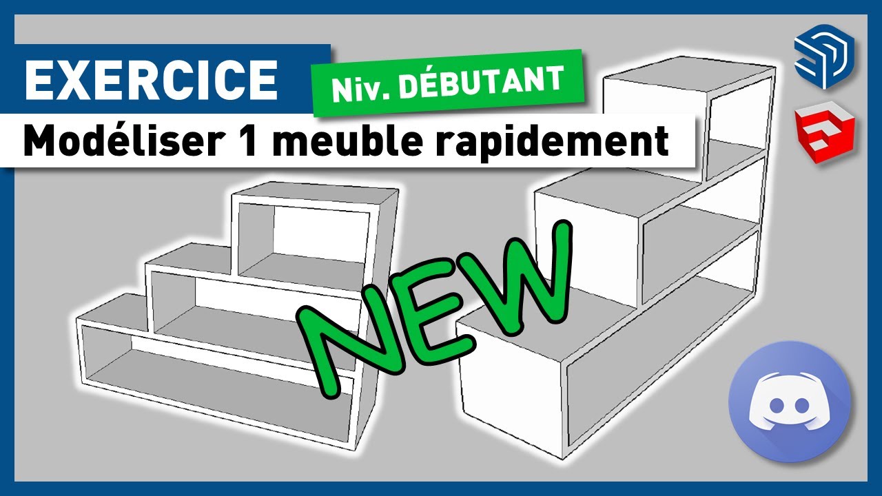 MODĖLISER un Meuble - Astuces - Techniques - Erreurs - Tuto Gratuit SKETCHUP exercice débutant