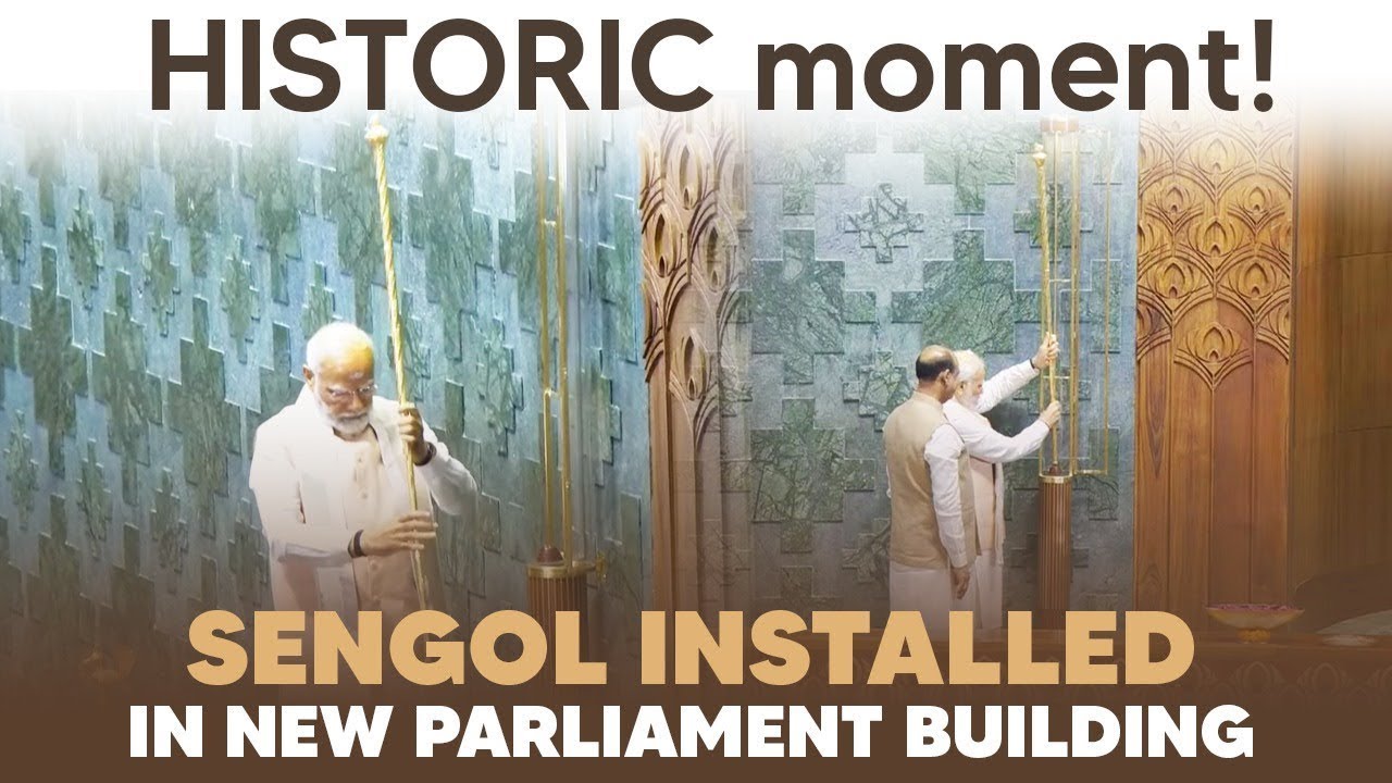 HISTORIC moment! PM Modi installs 'Sengol' in New Parliament Building