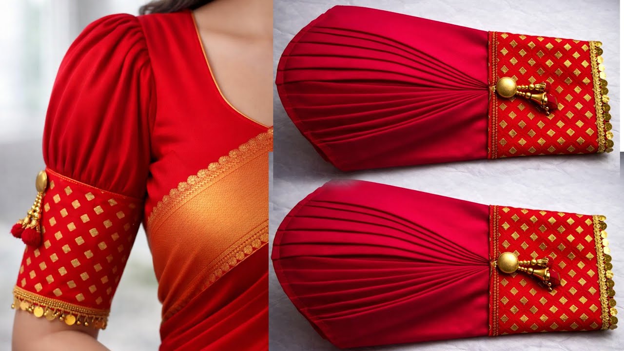 पफ स्लीव / Puffy Sleeves Design Cutting& Stitching | Easy Sleeves Design Unique Sleeves Design