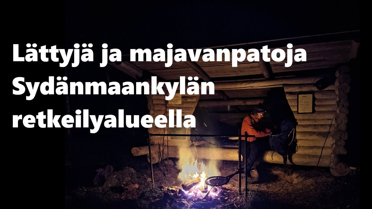 Tutustuminen Sydänmaankylän retkeilyreitteihin ja yö laavulla
