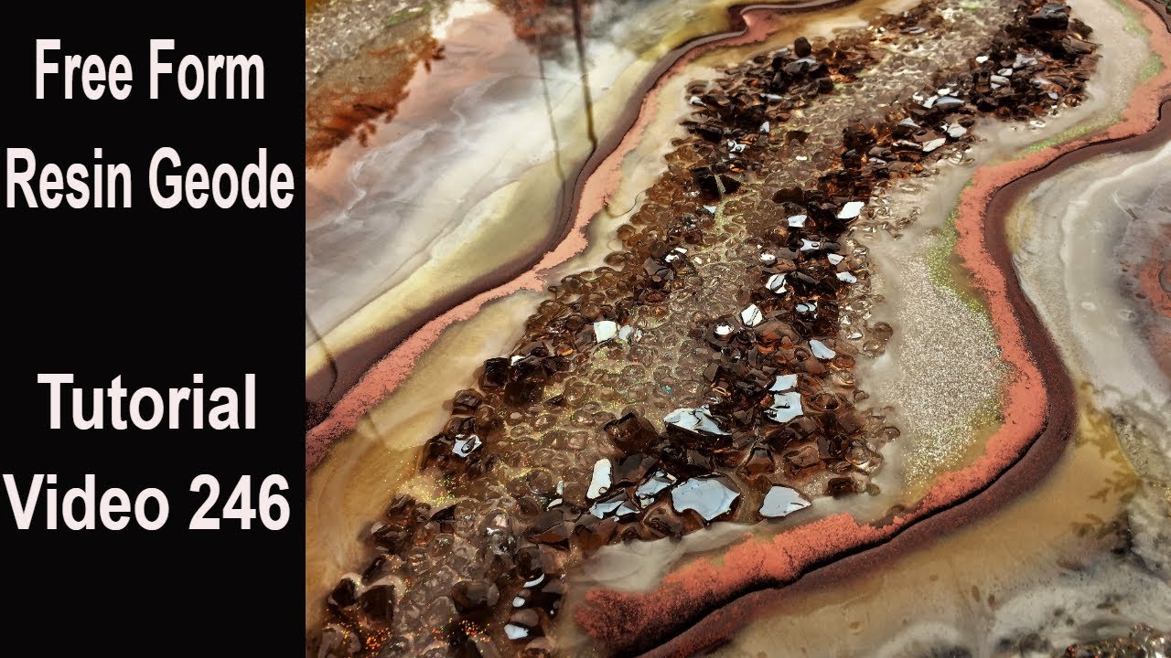 How to make a Free Form Resin Geode/ start to finish tutorial