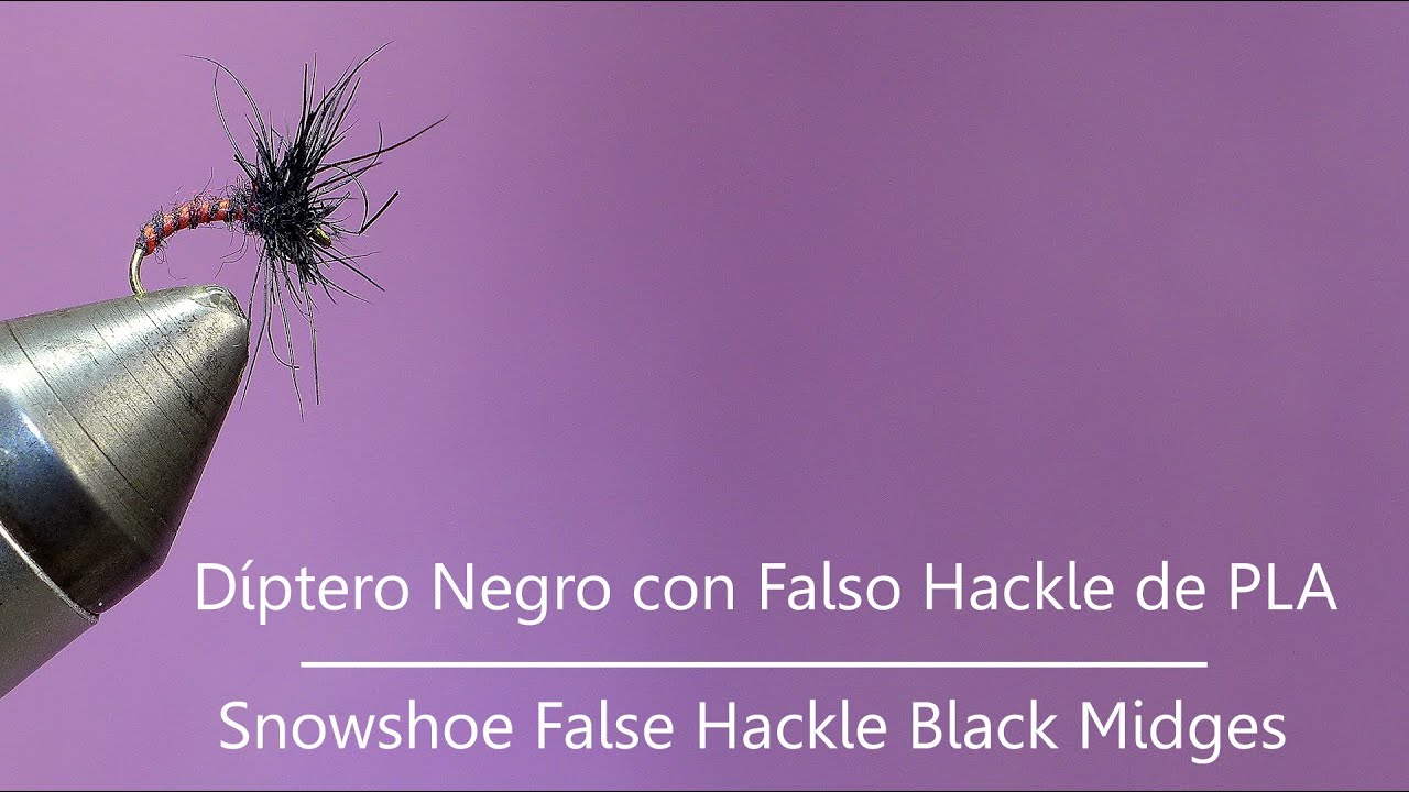 Montaje de una Pupa de Díptero Negra con Falso Hackle de PLA