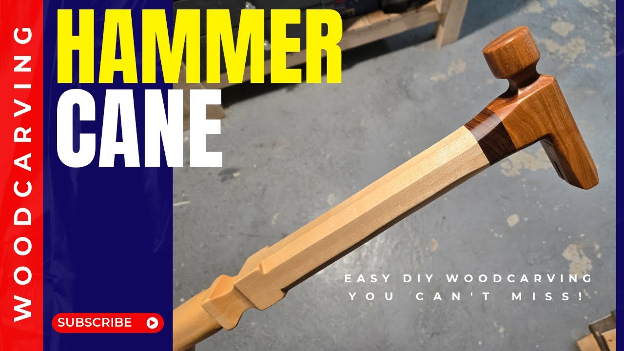 WOOD CARVING WALKING STICKS Carving a HAMMER
