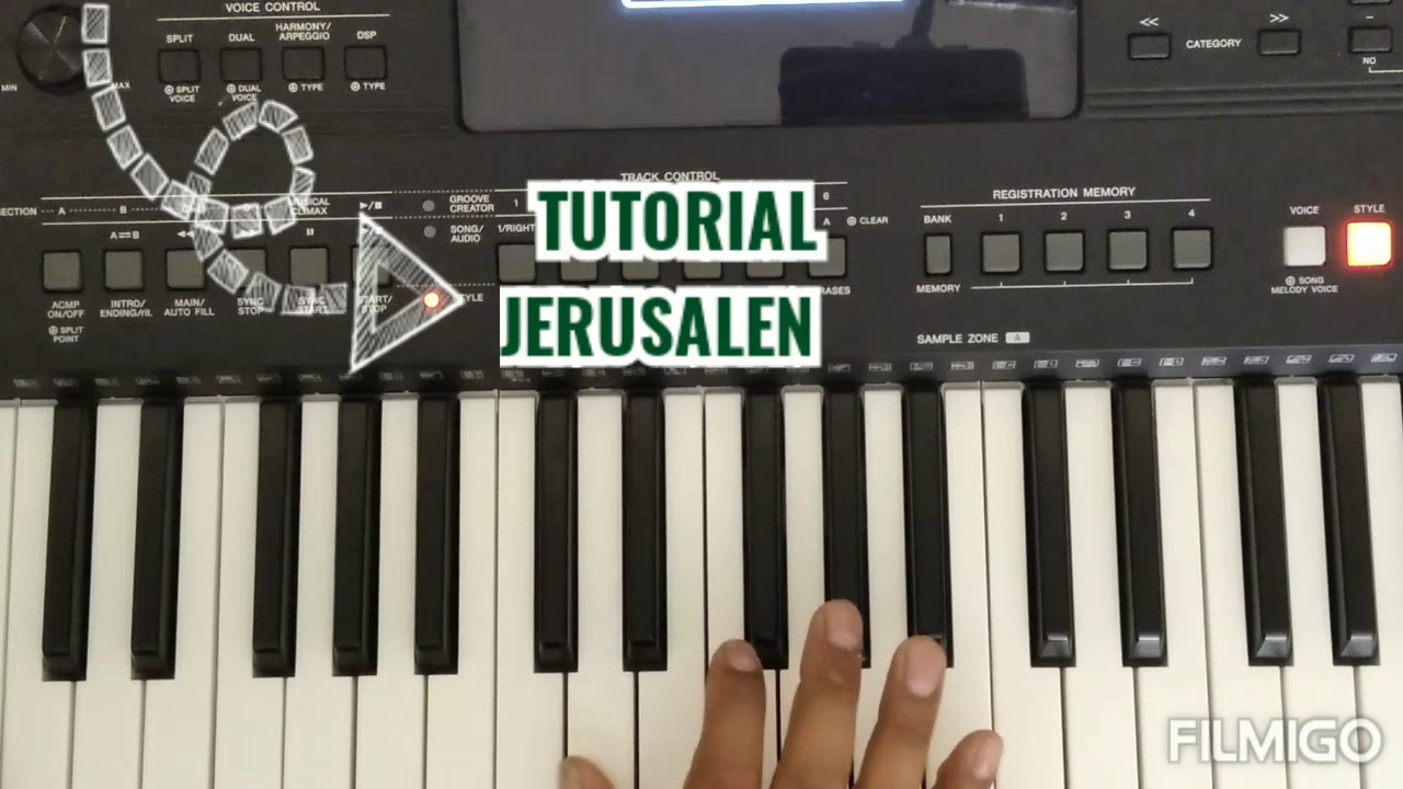 Jerusalén tutorial en teclado(Jerusalén que bonita eres)