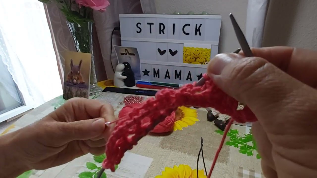 #stricken #Netz #Muster mit #Perlen