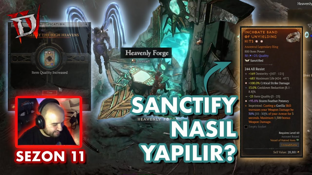 Diablo 4 Season 11| Sanctify Nasıl Yapılır? | Adım Adım Rehber